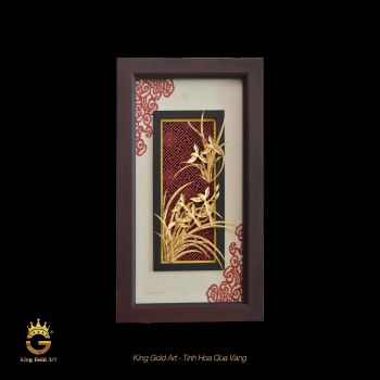 Tranh Hoa Lan Dát Vàng – Biểu tượng Thanh Cao Trong Bộ Tranh Tứ Quý
