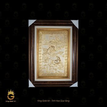 Tranh vàng Long - Mã: Thần Long khai lộ