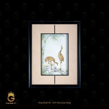 Tranh vàng Trúc Hạc Bách Niên