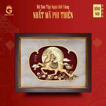 Quà Tết 2026- Tranh ngựa Thiên Mã
